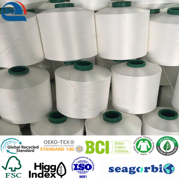 Biodegraded recycled polyester DTY 75d/72f 150d/144f 50d/36f (Oeko-tex100/GRS/Biodegradable/ocean Bound Plastic)